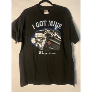 Harley Davidson I got mine at.. INDYWEST Plaindfield, IN Black Graphic Shirt M/L